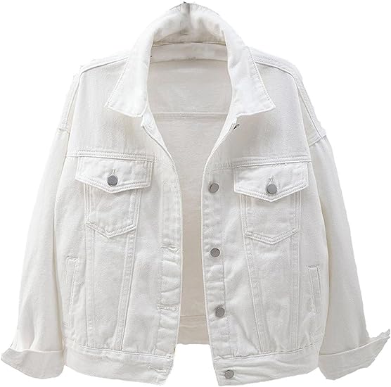 Women's Denim Cotton Button Closed Long Sleeve Solid Color Jacket With Pockets