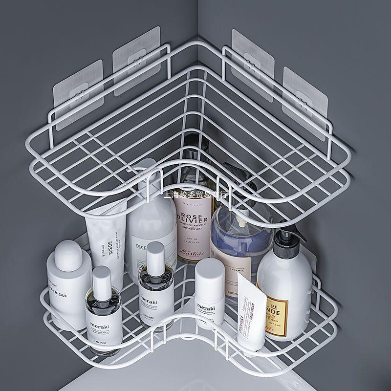 Triangle Wall Mounted Shower Caddy Rack for Bathroom and Kitchen - Easy Installation, Convenient Storage, and Organization of Bathroom Accessories bathroom accessories