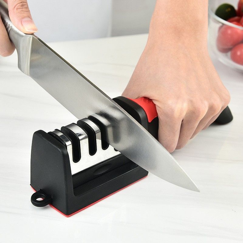 Knife Sharpener 4 Stages Professional Kitchen Sharpening Stone Grinder Knives Whetstone Tungsten Diamond Ceramic Sharpener Tool
