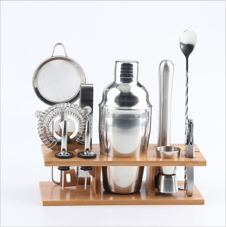 Stainless Steel Cocktail Shaker Set, Bar Tools, 11-piece Set