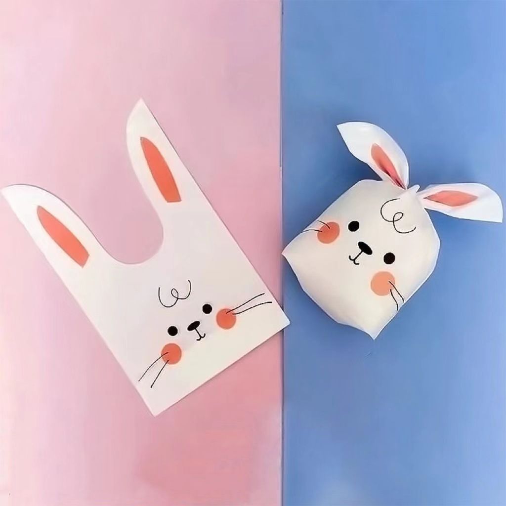 Dorable Rabbit Ear Bags Party Gift Bag Easter Party Favor Birthday Decor Candy Bag Food Packaging Bag Festival Decor Supplies