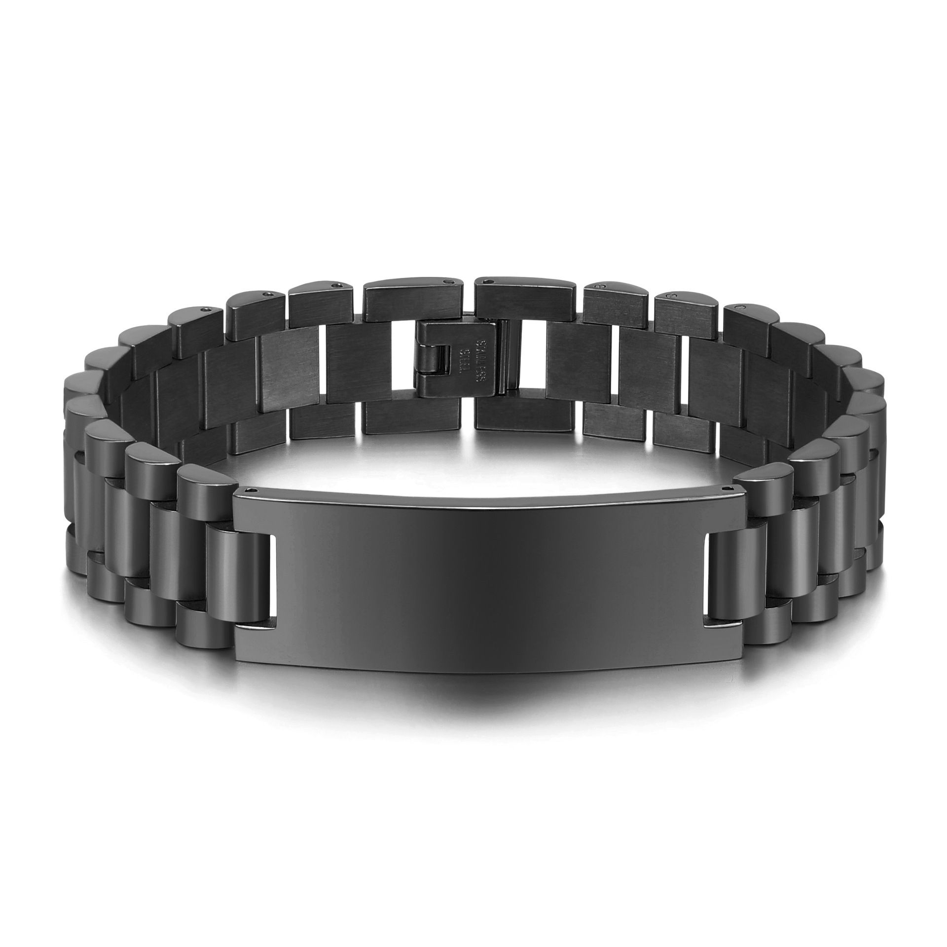 1PC Titanium Steel Bracelet Fathers Day Gift From Daughter Masculine Watch Band Titanium Steel Link Bracelet Personalized DAD Jewelry Gift For Men Father Daddy