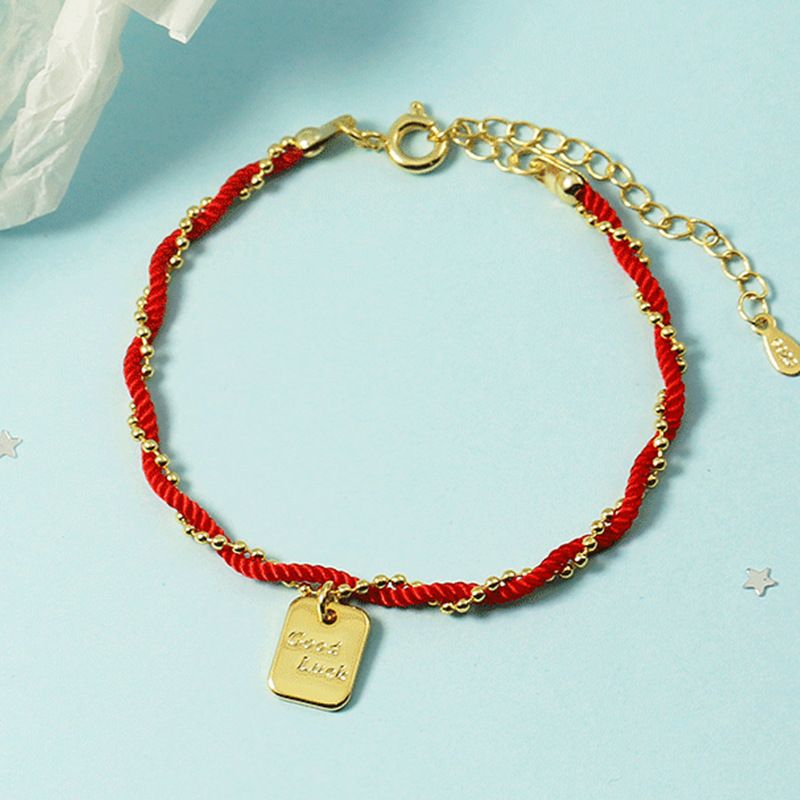 Plated Good Luck Zircon Charm Bracelet For Women Girls Birthday Christmas Mother's Day Valentine's Day Gift Adjustable