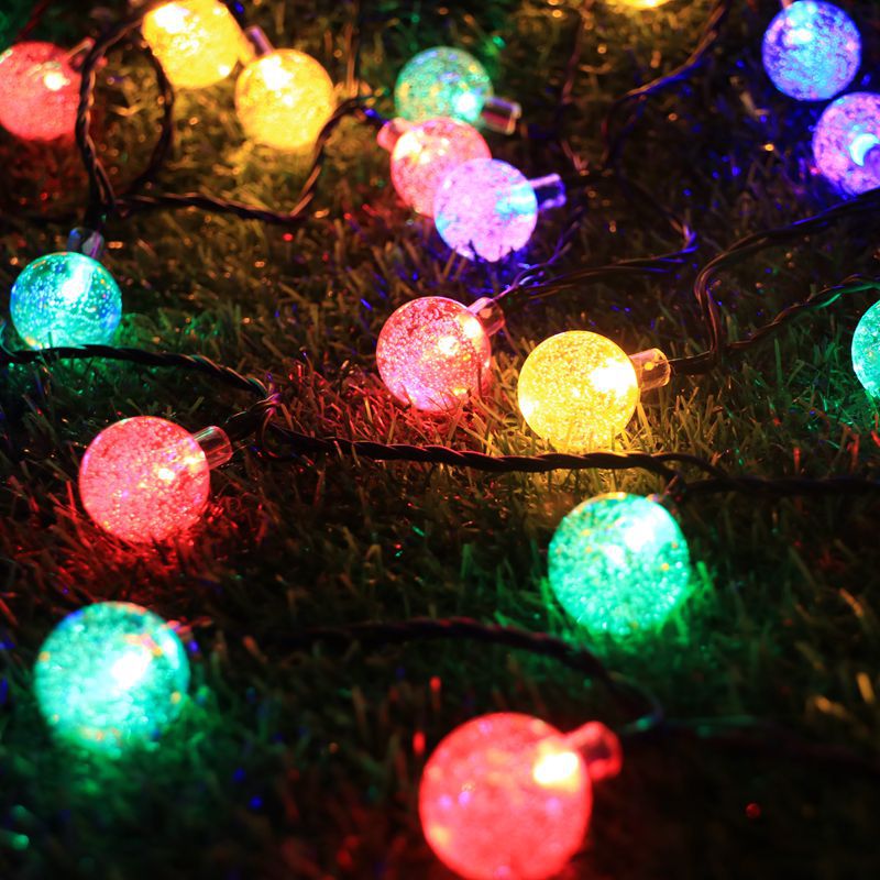  LED Crystal Globe Solar String Lights Waterproof Solar Outdoor Lights With 8 Lighting Modes Festival Decorations Lights Outdoor For Garden Tree Patio Party Courtyard Decoration