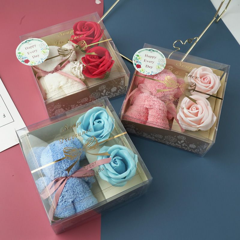 Towel Bear Rose Gift Box Women's Day Gift 