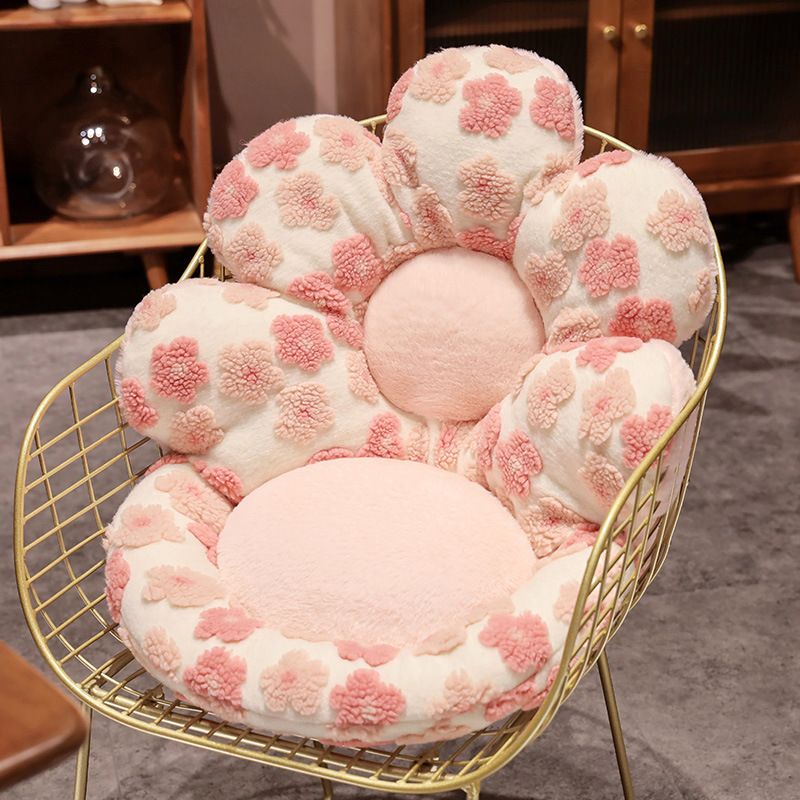 Sun Flower Cloth Half Wrap Around Seat Cushion Office Long Sitting Not Tired Artifact Seat Cushion Car Seat Cushion Restaurant Chair Cushion