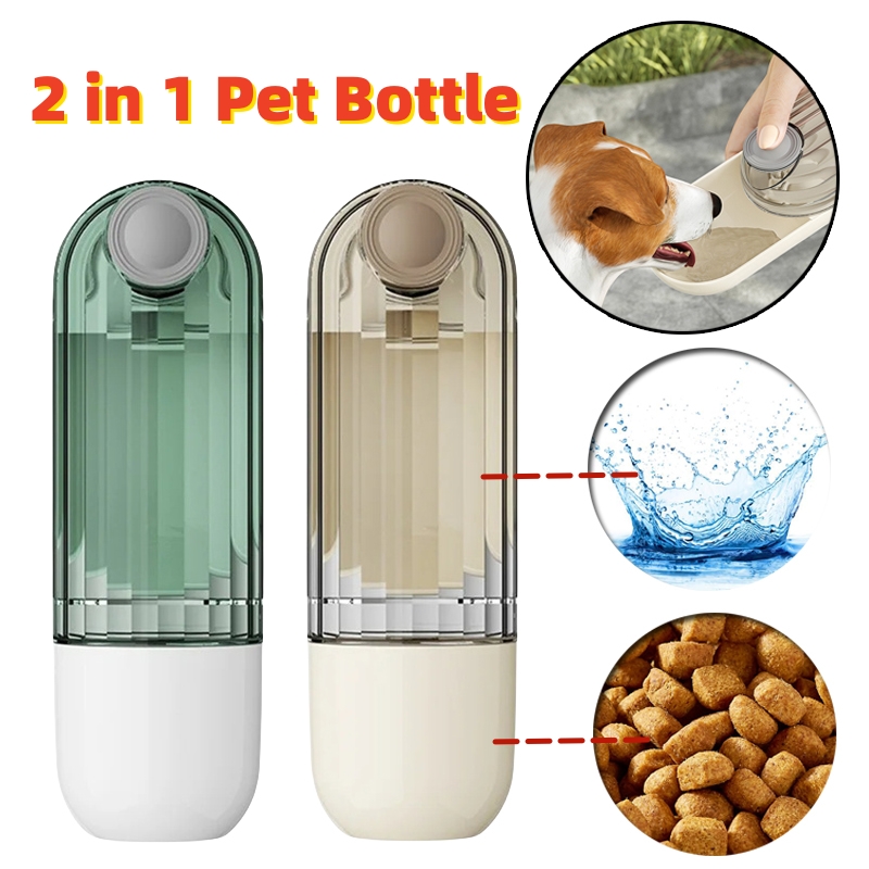 2 In 1 Pet Su Bardağı Segment Tasarımı Yeşil Köpek Yürüyüş Taşınabilir İçme Bardağı Köpek Besleme Malzemeleri Evcil Hayvan Malzemeleri Köpek Yürüyüş Su Besleyici Evcil Hayvan Ürünleri