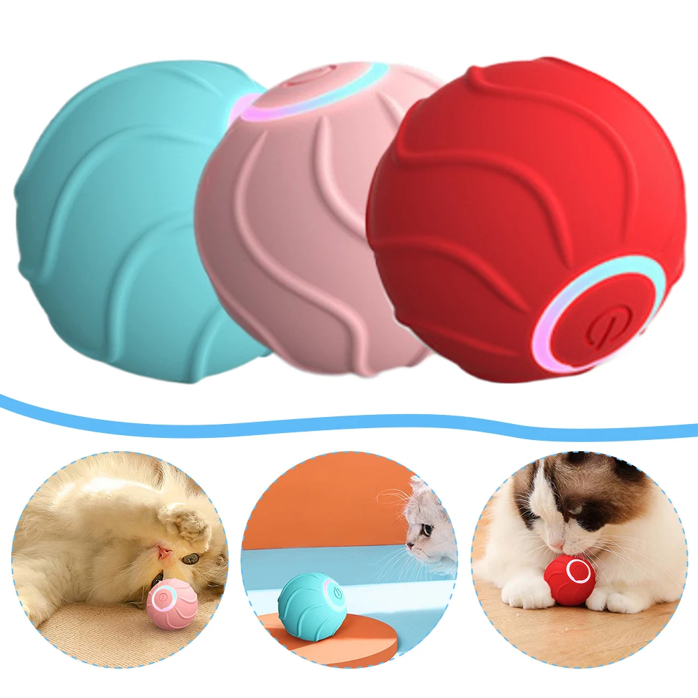 Akıllı Kedi Oyuncakları Haddeleme Topu Pet Kedi Sahibi Interaktif Evcil Hayvan Oyuncakları Otomatik Zıplayan Top USB Kendini Hi Alay Yavru Kedi Atlama Topu