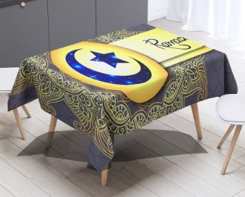 Eid Mubarak masa örtüleri ramazan dekorasyon ev için 2024 İslami müslüman parti dekor ramazan sofra Eid Al Adha hediyeler malzemeleri