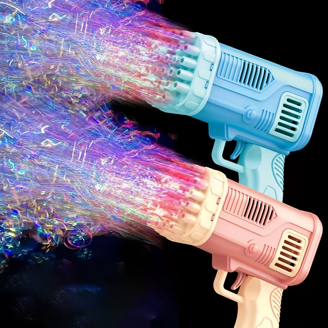32 hole Electric bubble machine internet celebrity  gun bubble water stick children's toy without bubble water and battery