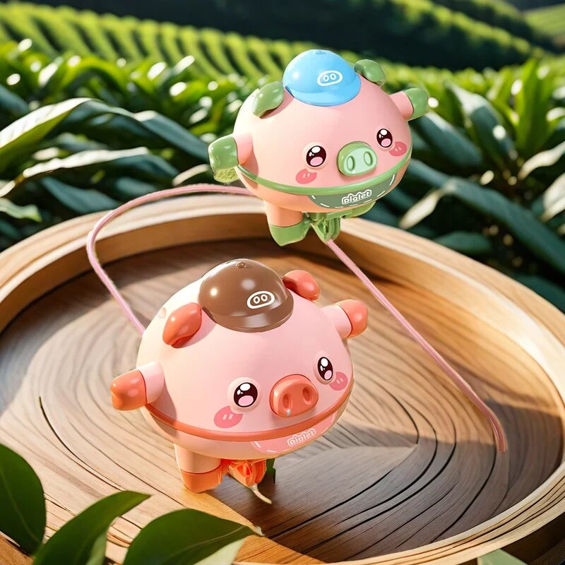 New Anti Stress Pig Fidget Toy Gyroscope Tightrope Walking Tumbler Unicycle Toy Balance Pig Piglet Walking Tightrope Fingertip