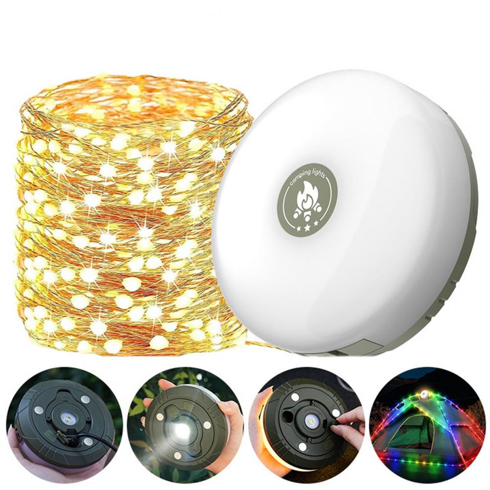 8/10M Camping Fairy Light IP44 Waterproof LED Magnetic Camping Light USB Rechargeable Outdoor Tent Decoration Ambient Lamp Strip