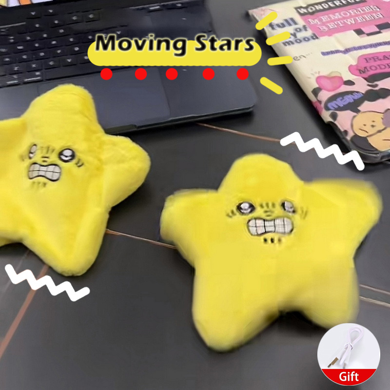 New Moving Stars Plush Toy Funny Dancing Meteor Pendant Doll Backpack Ornaments Stuffed Doll Kids Swinging Stars Plush Toy Gifts