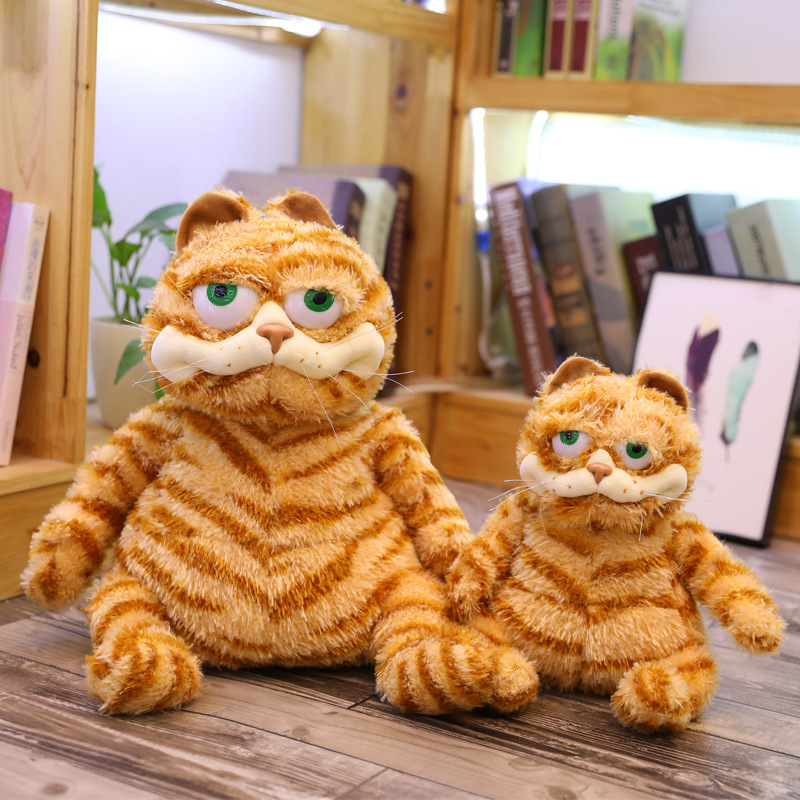 30-45cm Cute Fat Cat Plush Toy Stuffed Animals Kawaii Brown Striped Cats Dolls Sofa Decor Cushion Pillow for Girls Birthday Gift