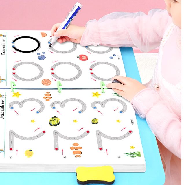 Magic Practice Copybook Control Training Book Magical Tracing Workbook Reusable Children Montessori Drawing Education Stationery