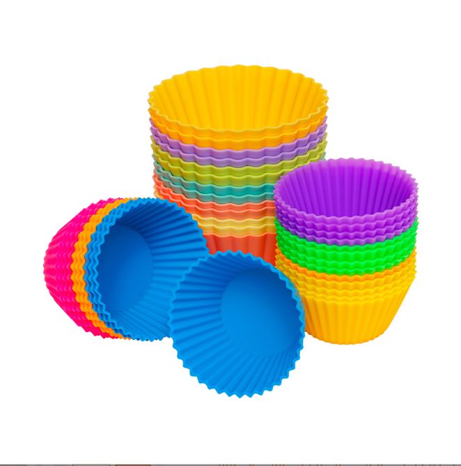 Reusable silicone cake coasters, easy-to-remove silicone muffin cups