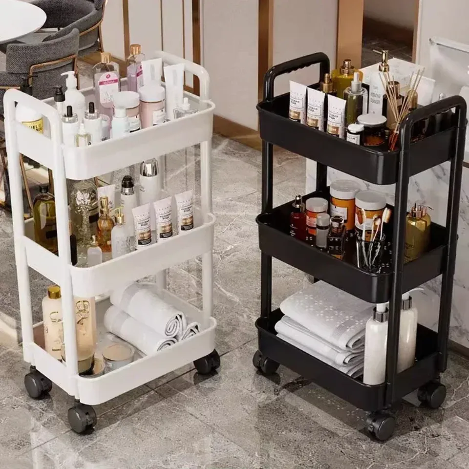 Mobile Storage Rack Trolley Kitchen Bathroom Bedroom Multi-layer Snack Storage Rack Wheel Storage Rack Home Accessories