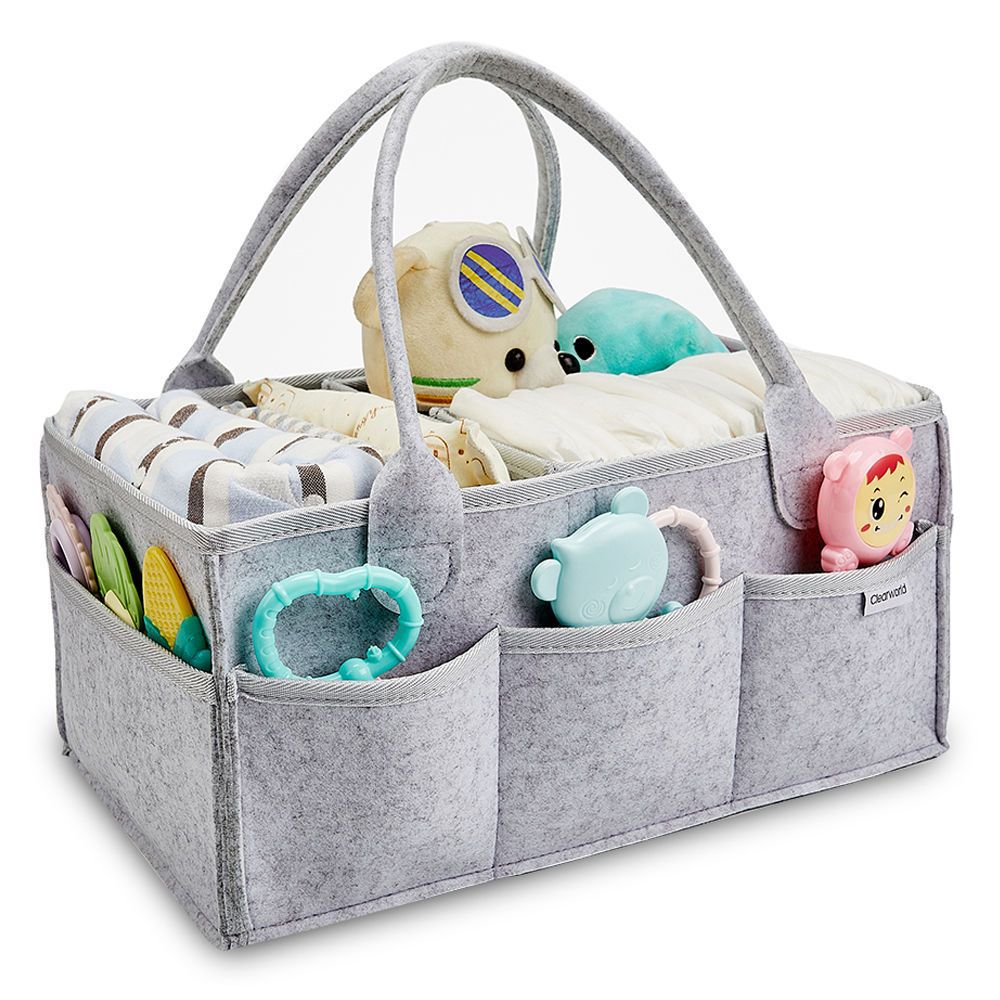 Baby Diaper Storage Box - Baby Shower Gift Registry, Nursery Storage Box, Unisex Baby Gift Basket, Changing Table Storage Box (Diaper Storage Box)