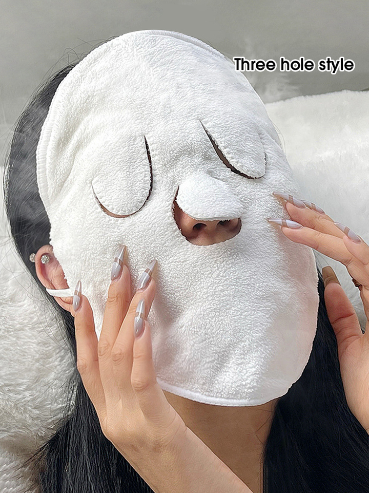 Hot compress towel, ear-hanging, soft, skin-friendly, steam heated hot and cold compress face towel, wet compress flushing face towel