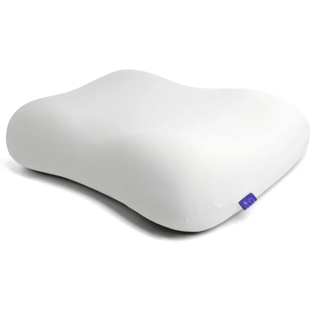 Deep sleep pillow, patented ergonomic contour design, suitable for side and back sleepers, gently supports the corrected cervical shape