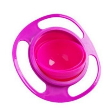 Children's bowl 360 degree rotating balance bowl, leak-proof gyro bowl, anti-fall frisbee baby bowl