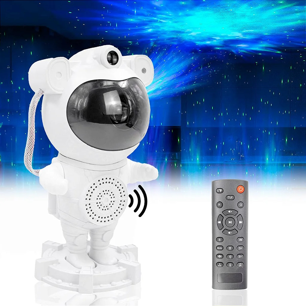 Luminaire Astronaut Galaxy Projector Stars Light Sound Bluetooth USB Speaker