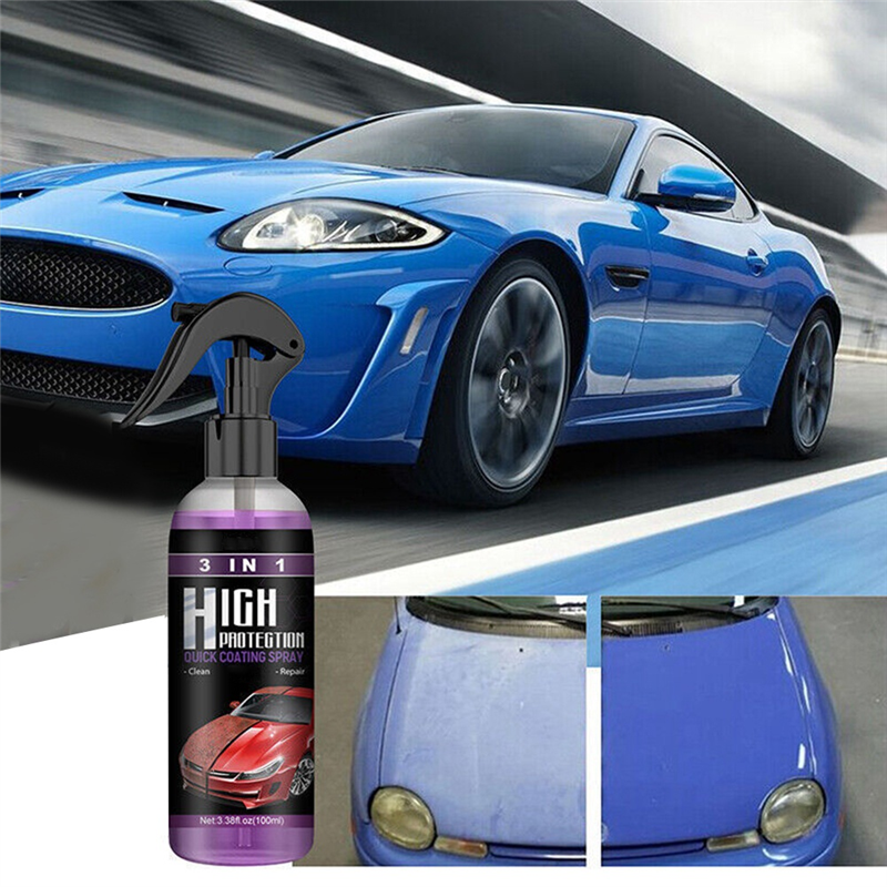 L High Protection Quick Car Coating Spray Coat Ceramic Coating Wax Polish Hydrophobic Top Coat with Sponge Towel