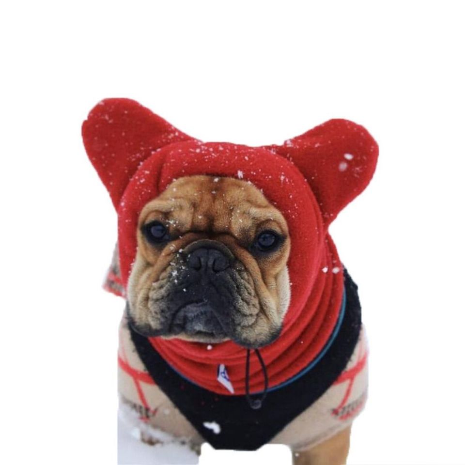 Pets Supplies Solid Color Dog Fleece Hats Adjustable Comfortable Casual Pet Cap Fleece Soft Dog Warm Caps Spring