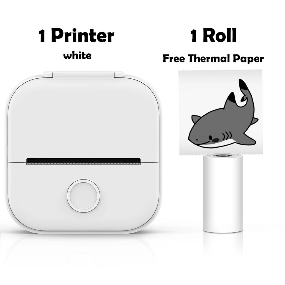 Portable Mini Printer Thermal Pocket Printer Self Adhesive Sticker for DIY, Magazine Processing