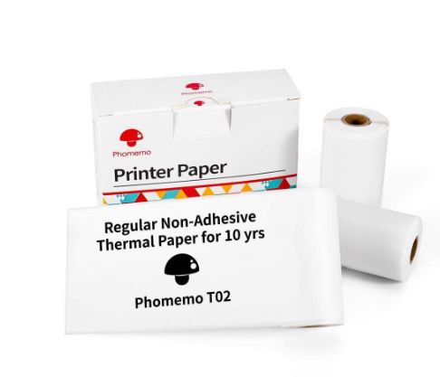 Three-proof white ordinary thermal paper label 53mm sticker for T02 home printer