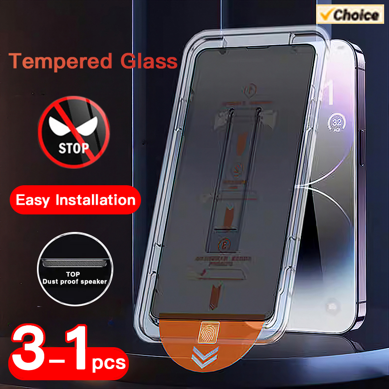 SKIG 1-3PCS Privacy Anti-Spy Tempered Glass For iPhone 15 14 13 12 Pro Max Plus Auto-Dust Removal For 15Pro Screen Protector