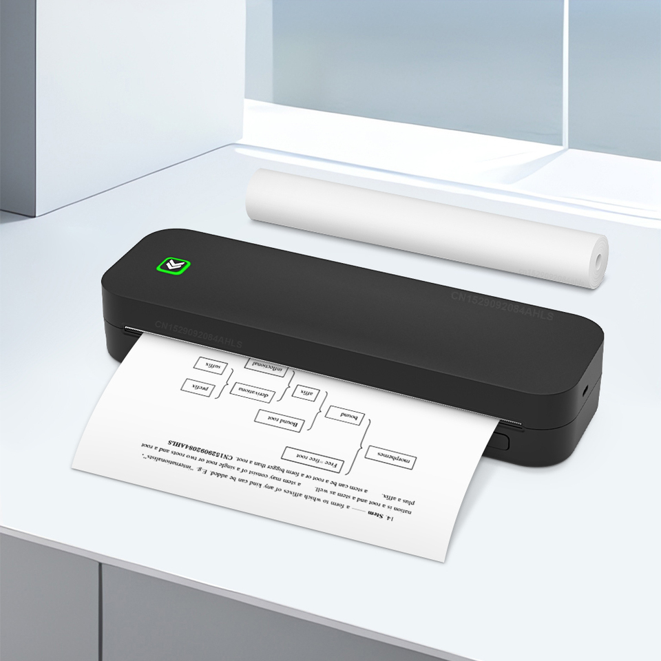 Portable A4 Thermal Printer Tattoo Transfer Machine No Ink Printing 2600mAh Mini Printer for PC Phone with Tattoo Transfer Paper