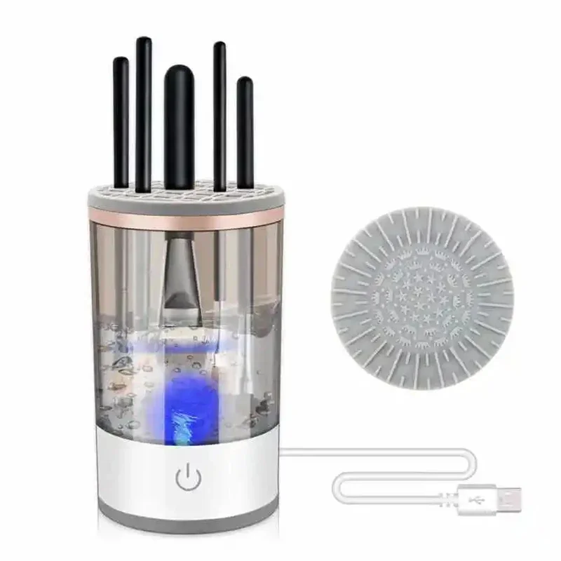 Xiaomi 3In1 Electric Makeup Brush Cleaner Automatic Spinner Makeup Brush Holder Stand WomenLazy Clean Brush Washer QuickDry Tool
