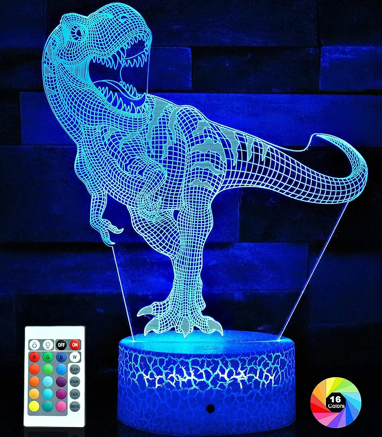 3D Cute Dinosaur Night Light Kids LED Dino Lamp Lovely USB Acrylic Glasses Table Nightlight for Children Gift Lamp Bedroom Decor