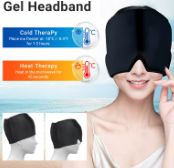 Migraine Relief Hat Headache Hat Gel Hot Cold Therapy Ice Cap for Relieve Pain Ice Hat Eye Mask Stress Pressure Helps with Sleep