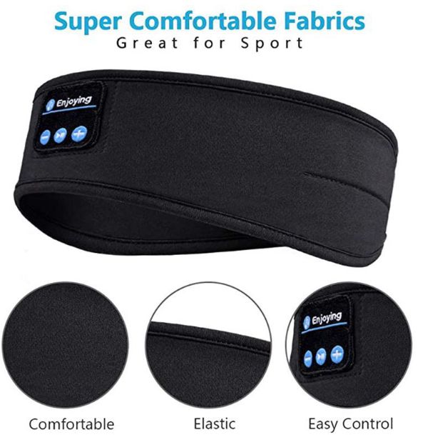 Wireless Stereo headband Headphones Running Travel Eye Mask tws Blue tooth sports ski music Sleep wireless headphone headband