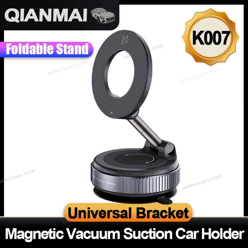 2025 NEW K007 Strong Magnetic Car Phone Holder Foldable Design 360° Adjustable Vacuum Mount for Car/Desk/Bathroom/Universal Use