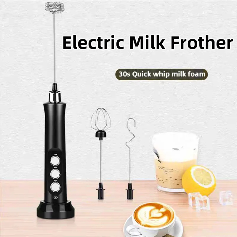Mini Quick Whip Foam Maker,Electric Coffee Milk Frother,USB Rechargeable Household Egg Beater,High Speed Drink Mixer,Cream Stir