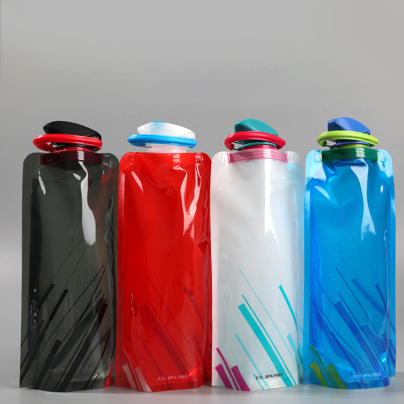 700/480/350ml Reusable Sports Travel Portable Collapsible Folding Drink Water Bottle Kettle Outdoor Sports Plastic Water Bottle