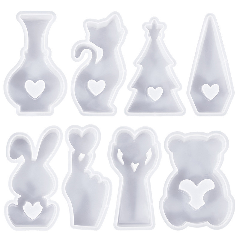Easter Animal Candle Silicone Mold Rabbit Cat Bear Soap Aromathera Mould DIY Ornaments Gypsum Home Decoration Crafts Accessories