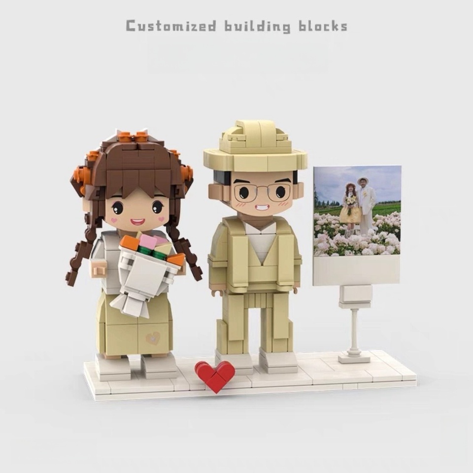 DIY Custom Building Blocks Set with Personalized Name Photo Anime Characters Idol Family Photo Creative Gifts for Kids Adults