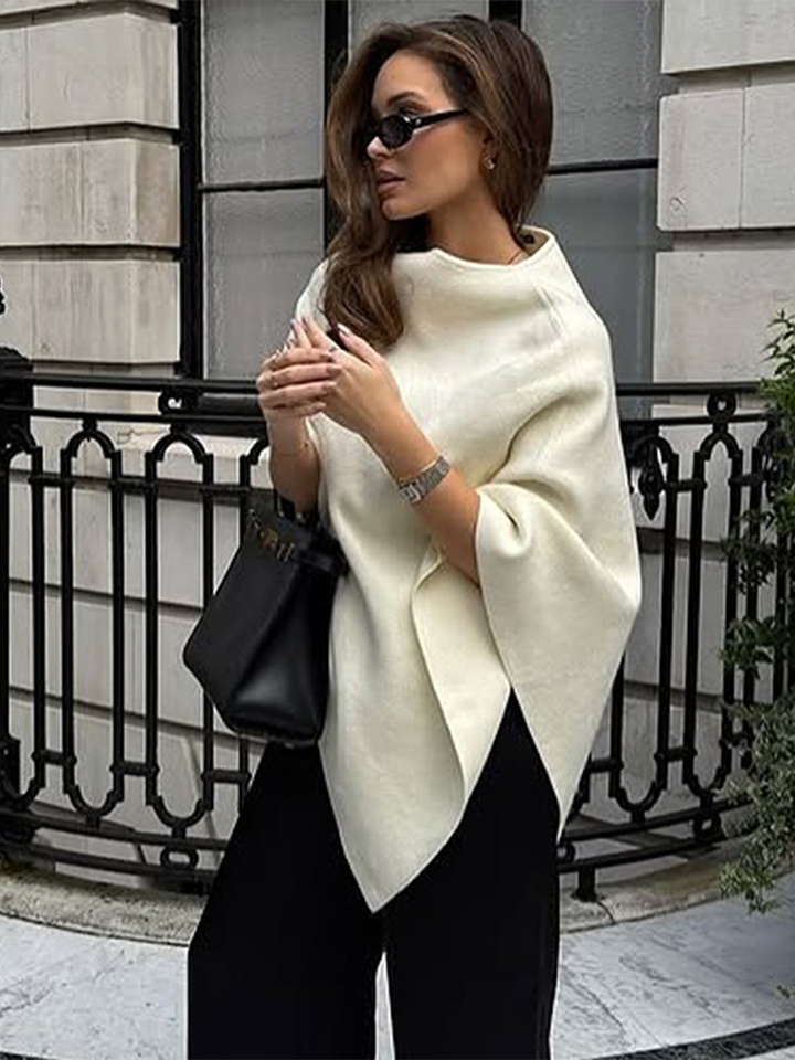 Elegant Woolen Coat Women Irregular Hem Oversize 2025 Spring New Outwear Female Solid Office Street Jacket Tops