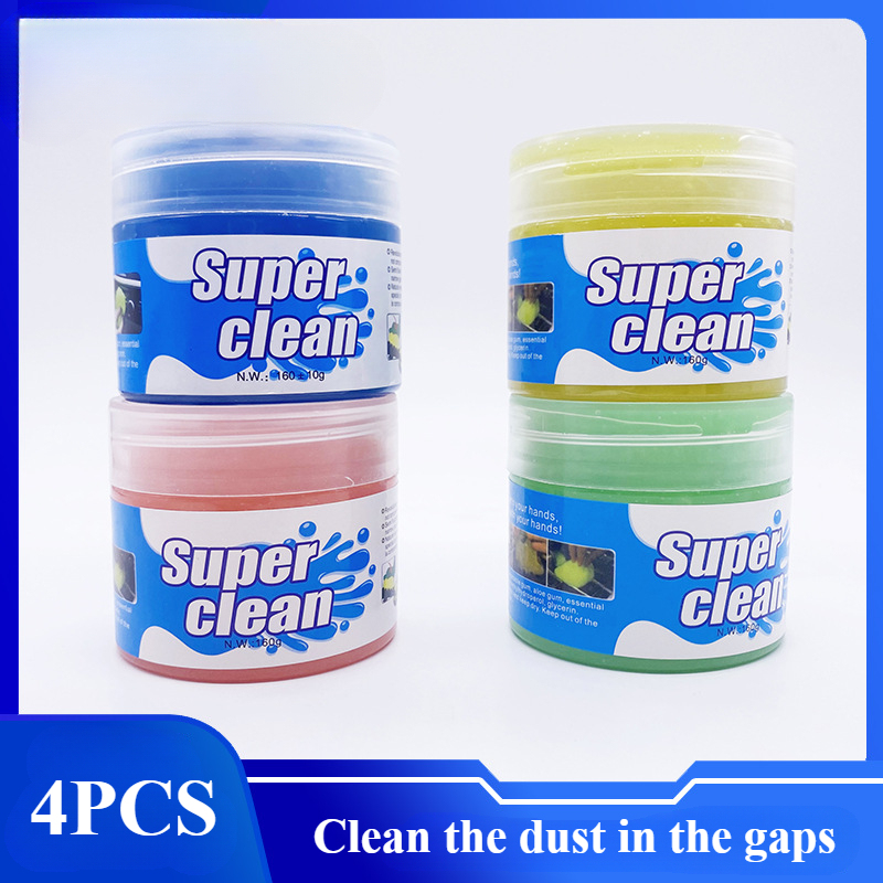 1/4PCS Super Dust Clean Clay Dust Keyboard Cleaner Slime Toys Cleaning Gel Car Gel Mud Putty Kit USB for Laptop Cleanser Glue