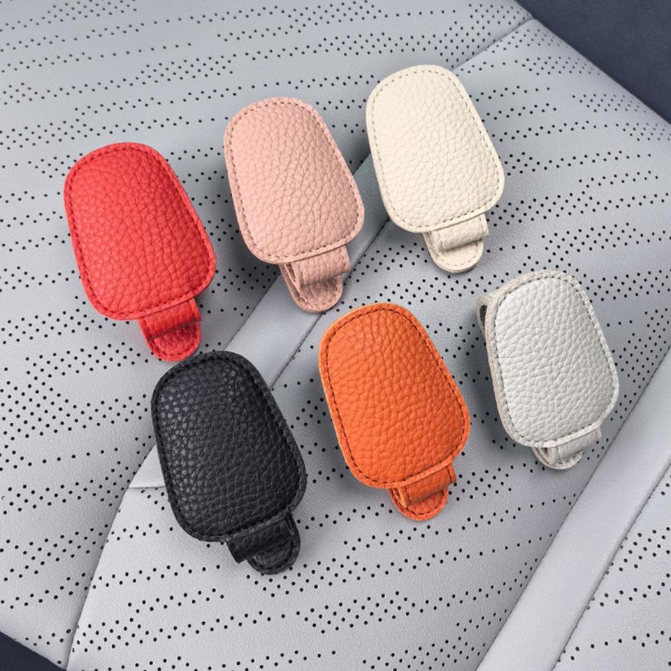 Universal Sun Visor Mount Glasses Clip Easy Installation Magnetic Car Sunglasses Holder Eyeglasses Clip Accessories