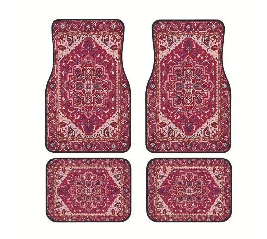 American Skeleton Halloween Car Foot Mats Easy to Clean Crystal Velvet Decorative Foot Mats
