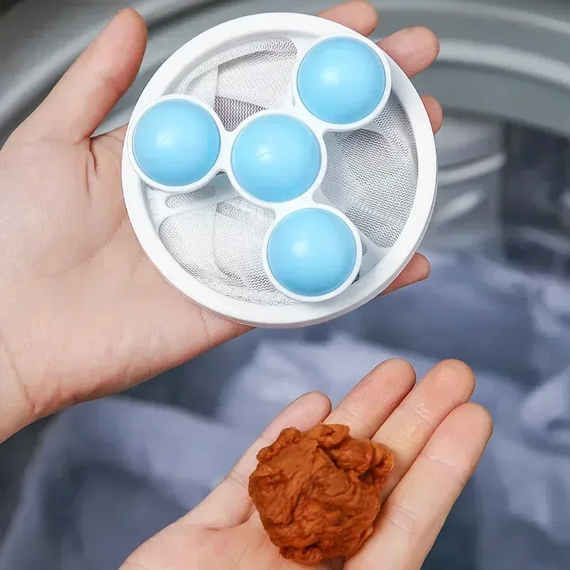 Hair Filter Washing Machine Pet Hair Removal Trap Reusable Mesh, Dirt Collection Bag Cleaning Ball Floating  Reusable Washing