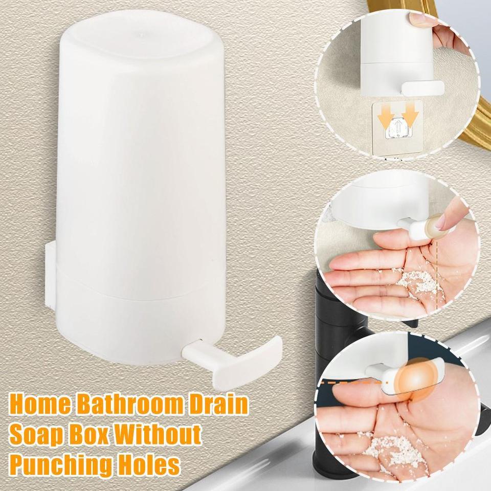 Soap Grinder Dispenser Soap Box Wall Mounted Dry Organizer Box Soap Powder Grinding Box For Restaurant Kitchen Office Gyms Hotel