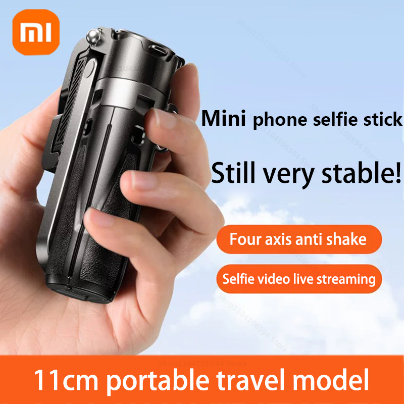 Handheld Selfie Stick Tripod Stand Foldable Phone Holder With Bluetooth Remote Portable Keychain for iPhone Smartphone