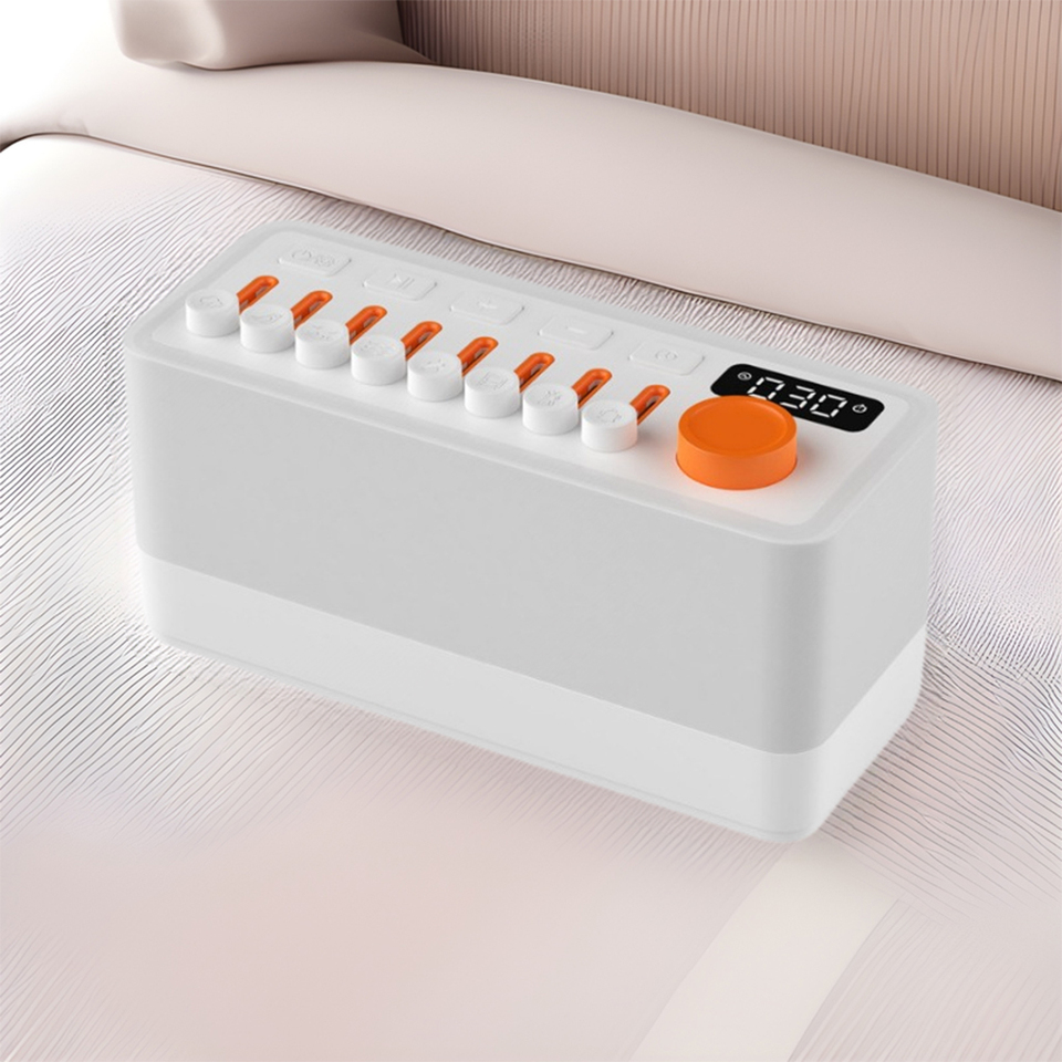 Sound Machine Portable Dimmable Night Light with 8 Nature Sounds Bluetooth-compatible Speaker Timing for Yoga Meditation