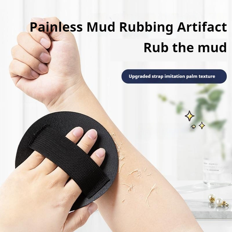 Black Round Pancake Scrub Body Exfoliating Painless Scrubbing Dead Skin Removal Makeup Removal Bath Tools For Both Men And Women